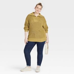 Ava&Viv women zipper sweater.